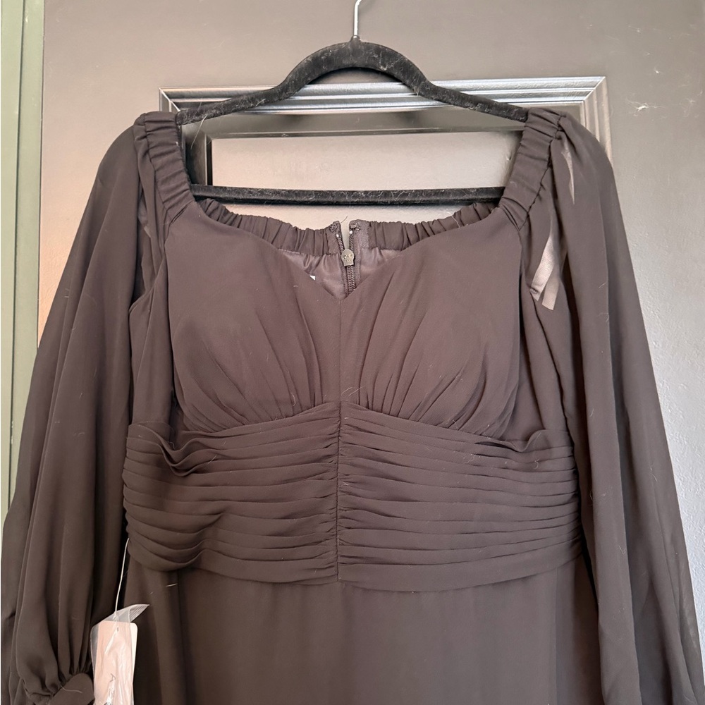 Elegant Long Sleeve Black Women’s Dress